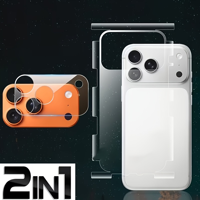 Image of 2-in-1 Back Film And Lens Film For Iphone 17 Pro/pro Max,fully Wrapped Hydrogel Film Back Cover Protection For Iphone 17/17pro/17pro Max