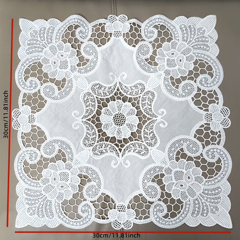 TEMU 【レトロレース カバータオル】中空 テーブルクロス生地 テーブルクロス 刺繍 ソオル