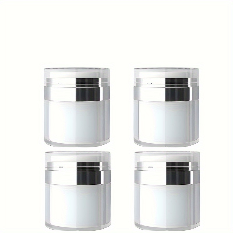 TEMU 4st Paba-Vrije Plastic Airless Pompflessen, Lekvrije Acryl Vacuüm Perscontainers voor Gezichtscrèmes, Lotions, Serums - Navulbare Cosmetische