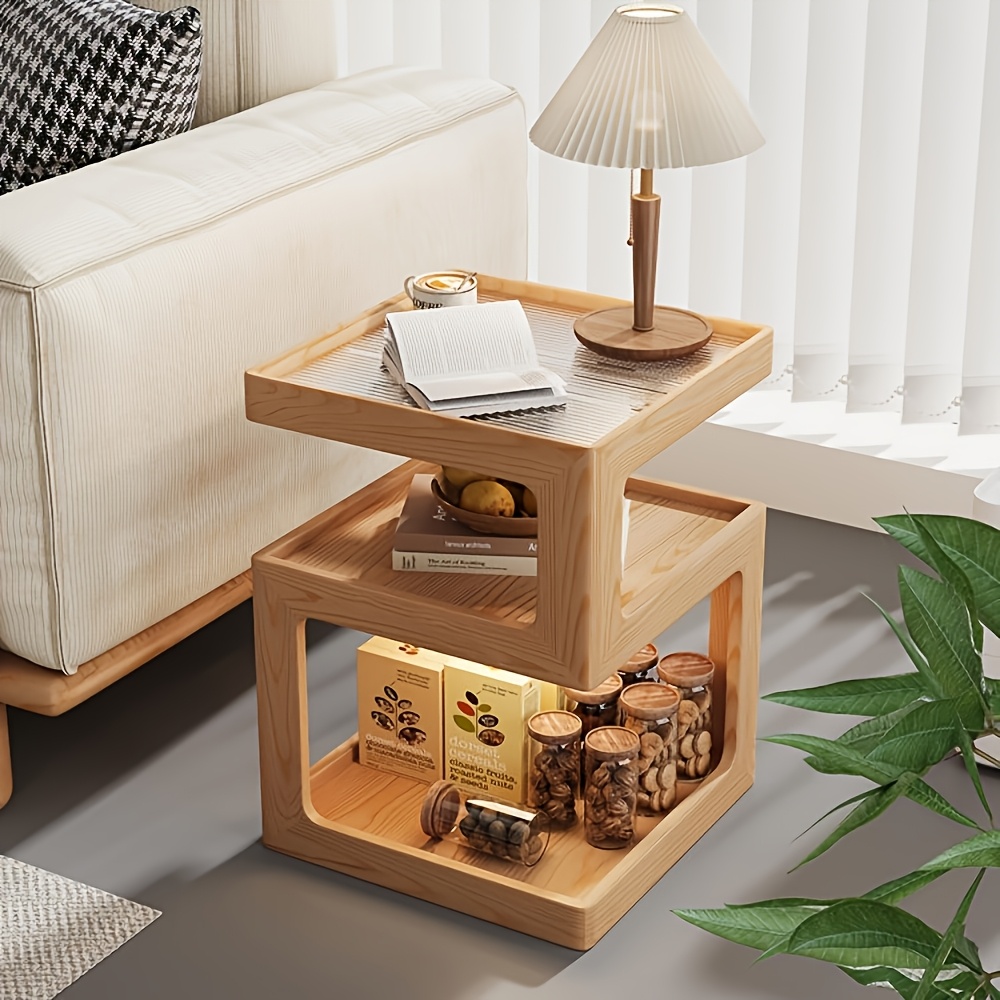 1pc, Luxury Lightweight Bedside Cabinet, Modern And , Bedside Table, Coffee Table, Side Table, Suitable For Living Room And Bedroom.