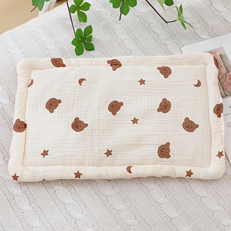 Flat Pillow With Bean Velvet Gauze Breathable And Sweat-absorbent Universal Flat Pillow