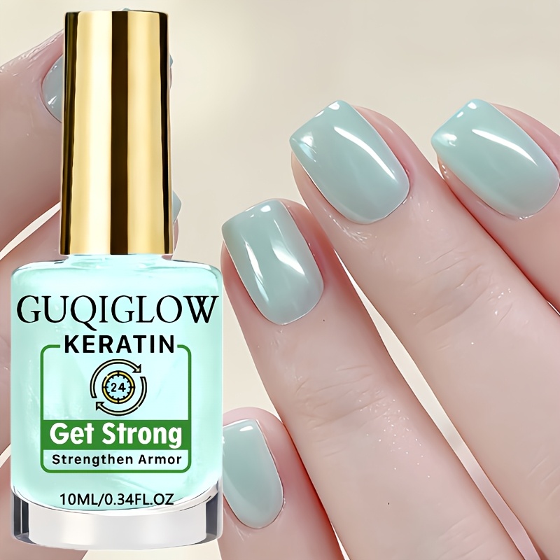 Image of Green Opalescent Strengthener | Easy-to-apply, Quick-dry, No- Light Required, Enhances Nail Gloss And Durability, Ideal For Weak Or Soft Nails, For Busy Professionals And Home Use, By Guqiglow