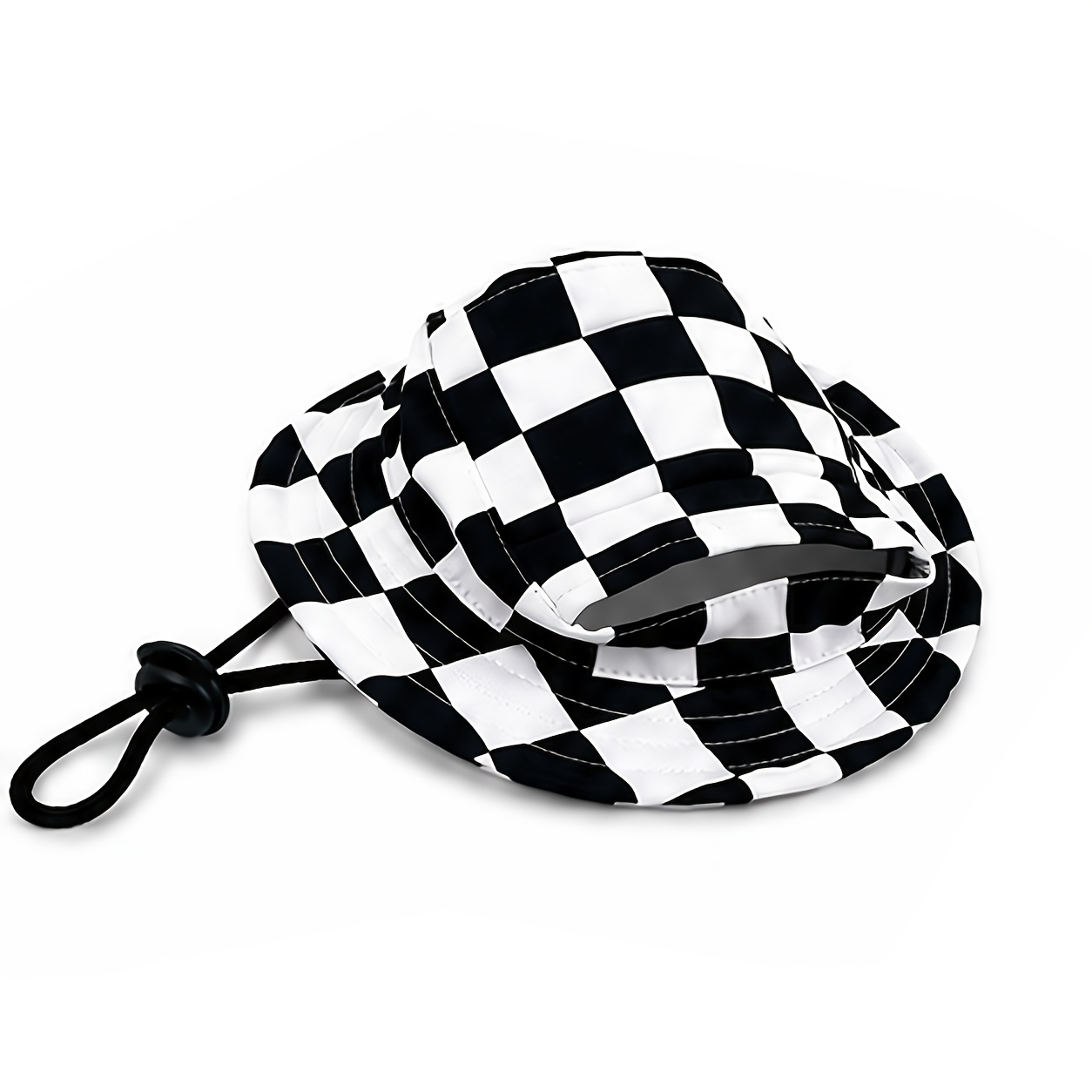   anti choking hat with adjustable strap ear exposing design fishermans cap pet headwear sun protection hat for summer Product details 18