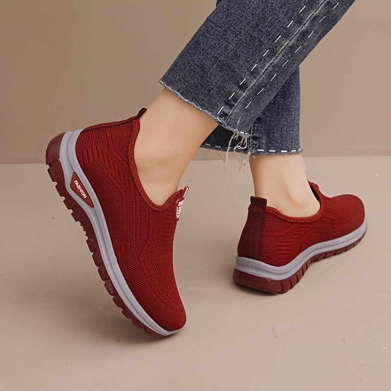 Canvas Shoes Red Slip On Womens Shoes Soulwalk Series: Pope John