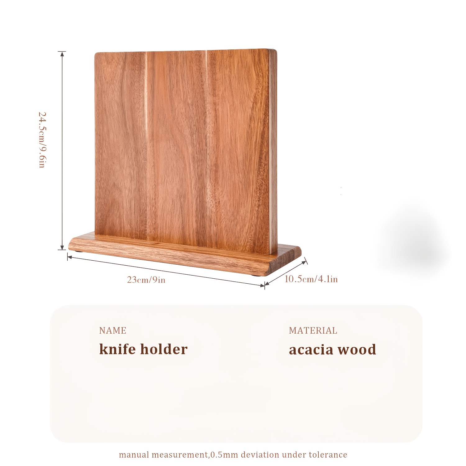 magnetic knife holder acacia wood home kitchen magnetic double sided knife block  