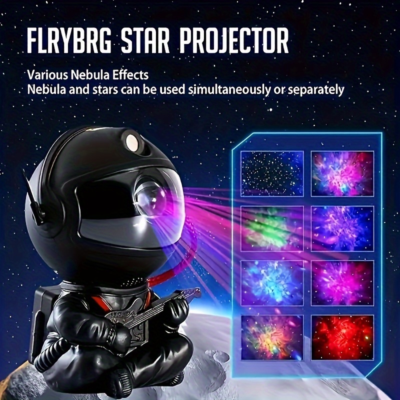 

Astronaut Galaxy Star Projector Bedroom Starry Night Light Nebula Lamp With Flexible Adjustable Projection Angle And Christmas Fake Decorations Holiday And Birthday Gifts For Your Family