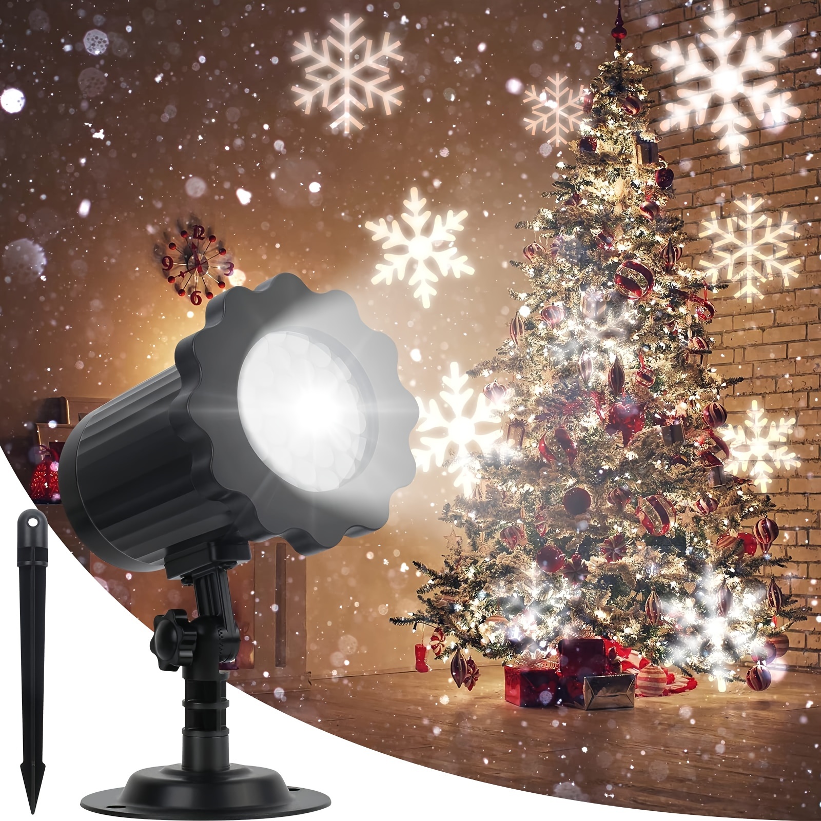 

Christmas Projector Lights Outdoor, Led Snowflake Light Projector, Holiday Decorations Snow Projector 360° Adjustable For Spotlights/new Year/ Outdoor Indoor.