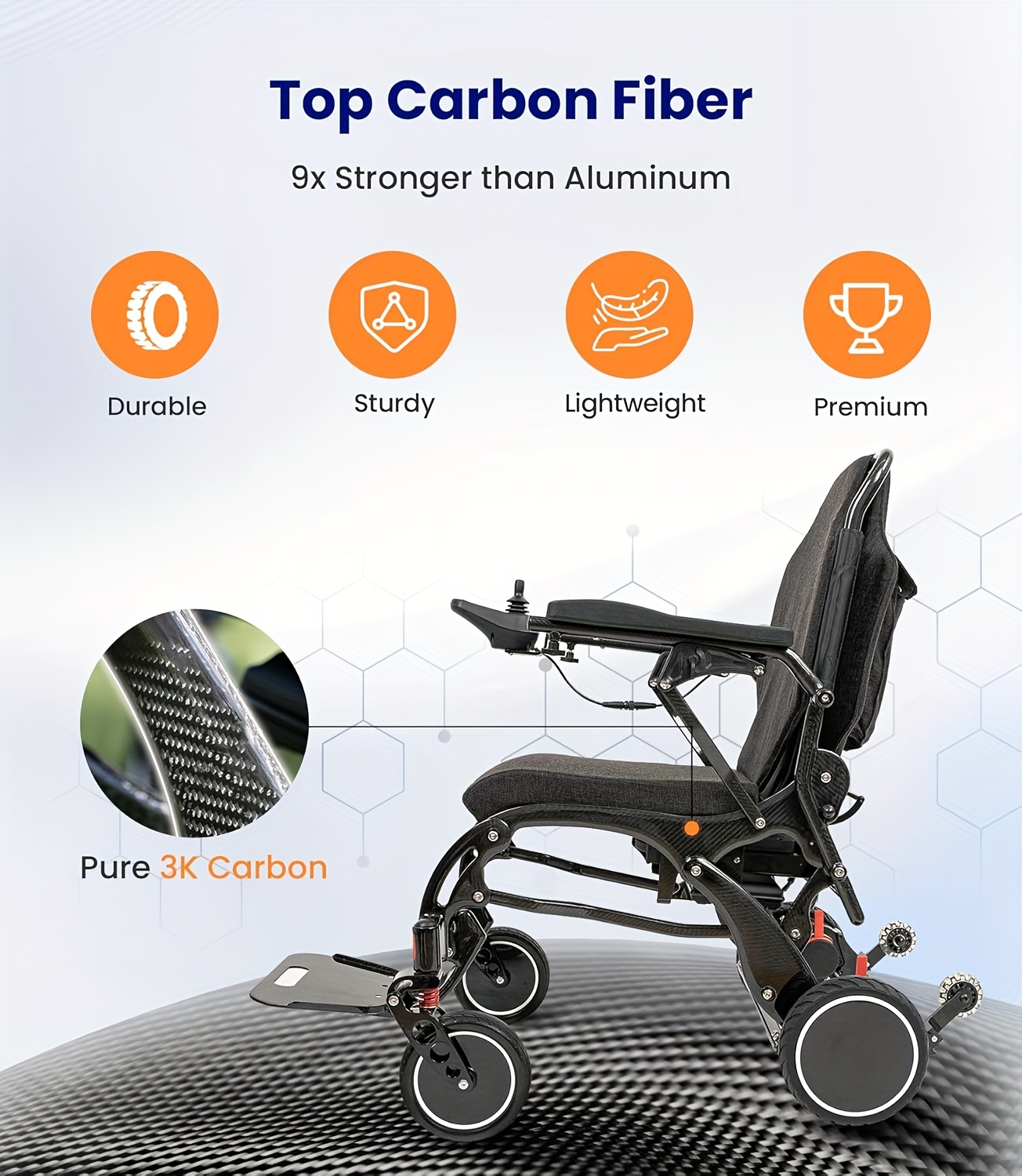 v81 carbon fiber lightweight power wheelchair durable   for adults Product details 2