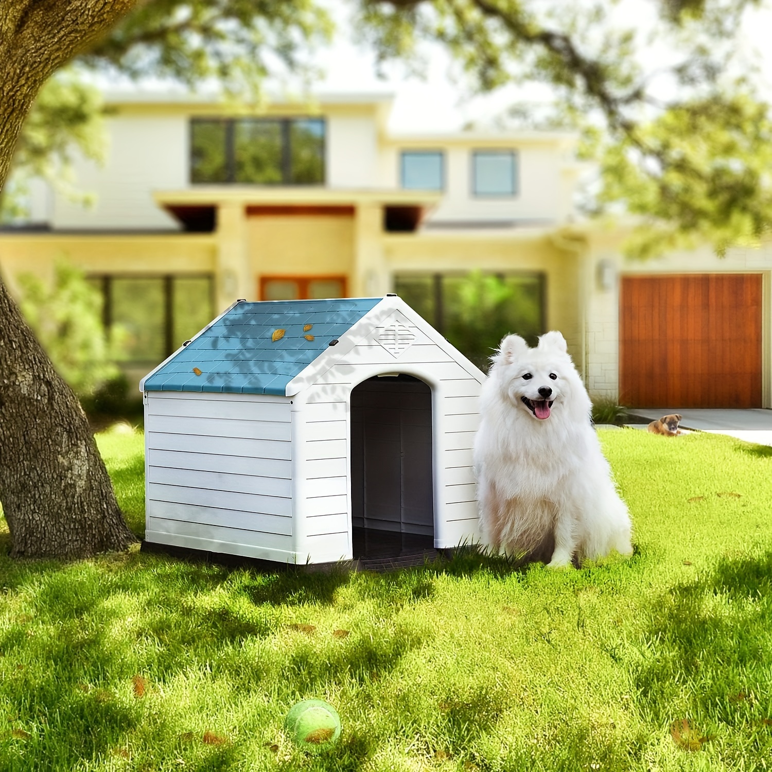 extra large waterproof dog house durable plastic pet shelter Temu