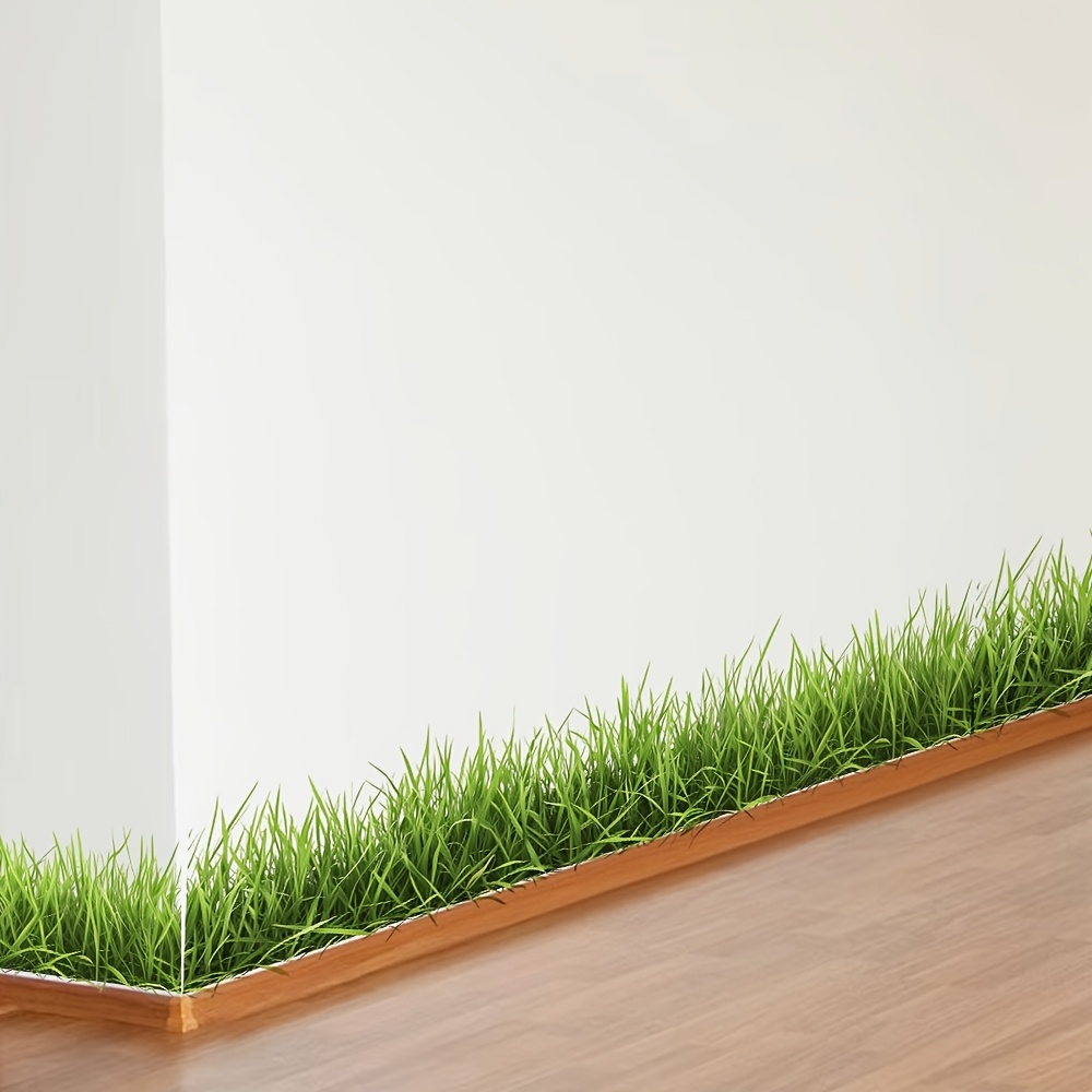 Image of 1 Set Grass Waistline Home Decor, Bedroom Living Room Entryway Backdrop Wall Stickers, Room Decor, Wall Decal