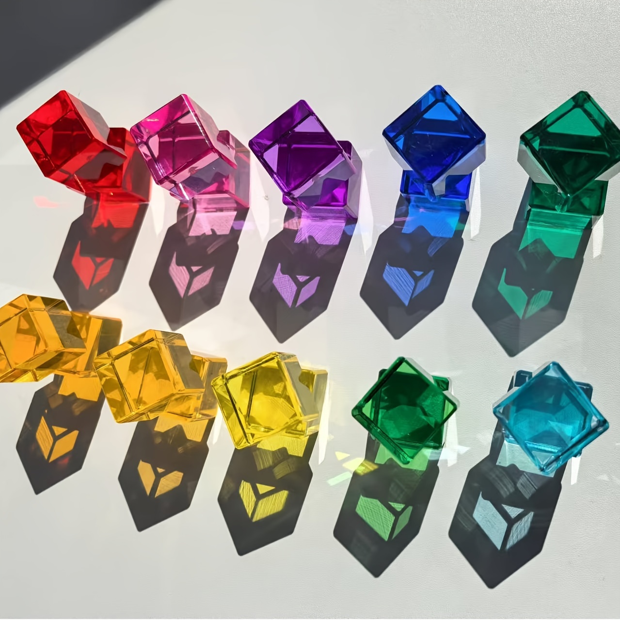 Acrylic Transparent Cube Gem Building Blocks Puzzle Toy
