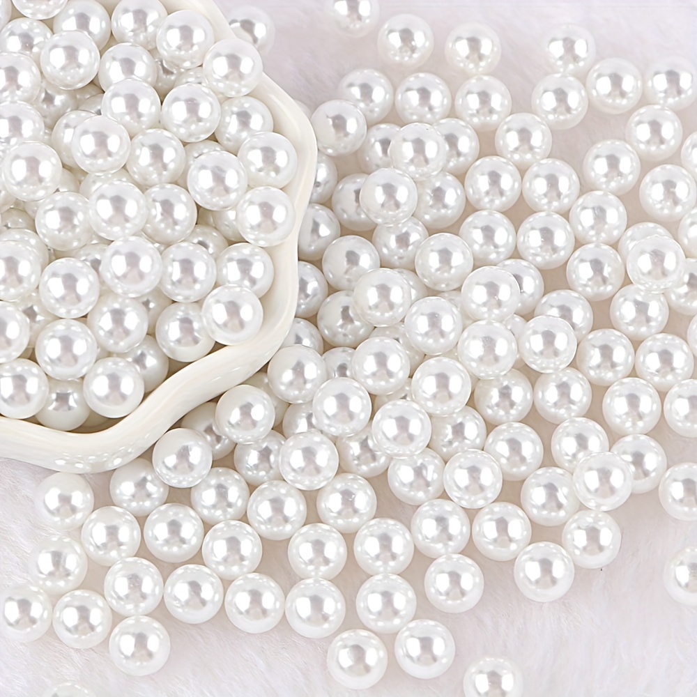 

1000pcs White Pearl Beads, 8mm - Elegant Vase Fillers & Centerpiece Decor For Home, Weddings, Valentine's Day | , , Assorted Sizes