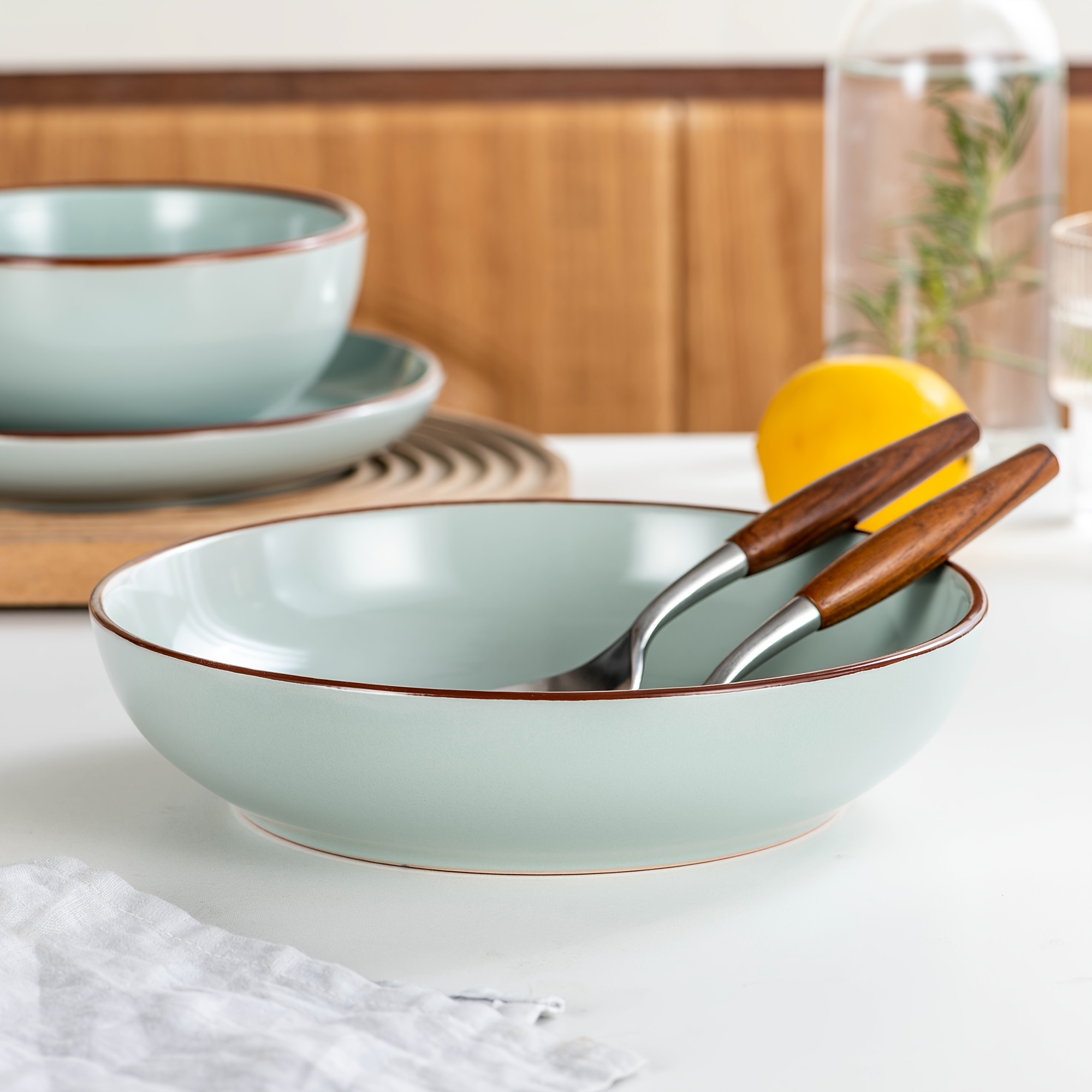 16 delars middagsservis för 4 personer tålig stengods - Temu Sweden