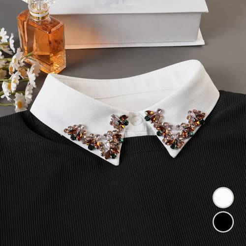 hand beaded versatile detachable inner collar womens collar accessory for sweatshirts sweaters and spring autumn