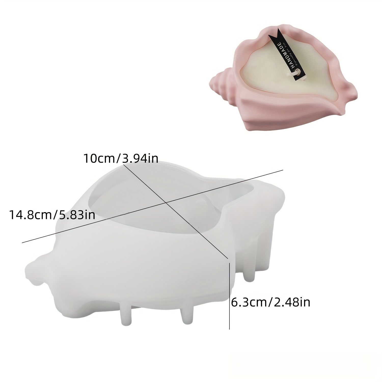 3d Silicone Shaped Candle Holder Mold Creative Sea Snail Storage Box Epoxy Resin Casting Mold For Making Jewelry Tray Dishes Wax Container Seashell Home Decor Resin Crafts Art Supplies