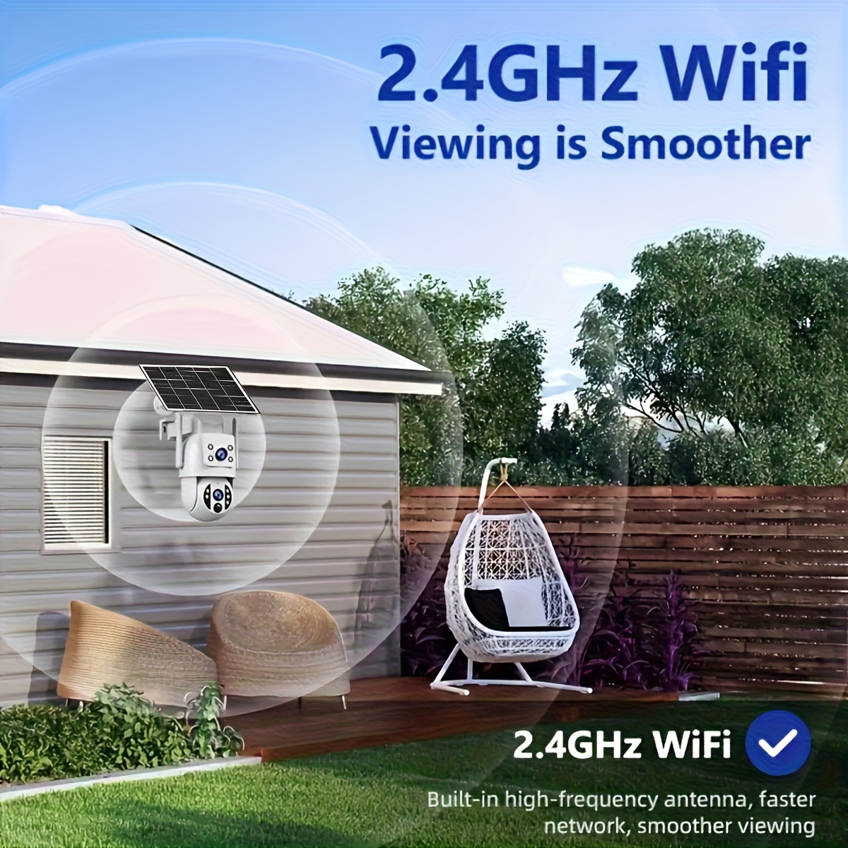 JOOAN 1296P Solar-Powered Surveillance Camera with Full-Color Night Vision, Automatic Tracking, And a 9000Mah Battery, Essential for Outdoor Security And Home Use on Farms