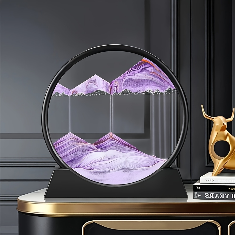 round glass 3d   sand painting deep sea landscape   painting living room bedroom decoration