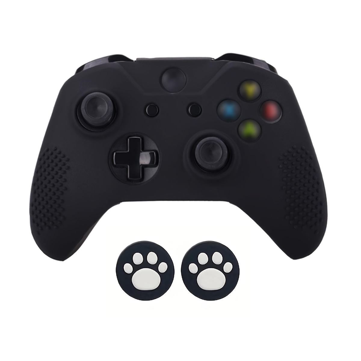 TEMU Suitable For 1 Controllers, Includes 1 Game Protection Case + 2 Thumbstick Caps Set. Skin-friendly, Anti-drop Protective Case Enhances Gaming