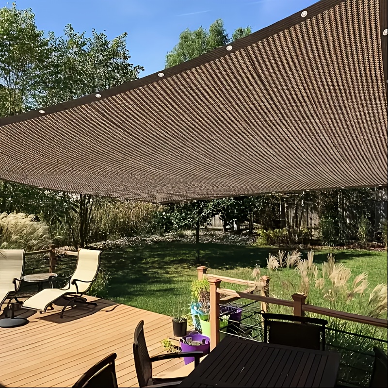Large Square Outdoor Sun Shade Canopy - 91-100% Blackout Privacy Cover for Swimming Pools, Patios & Gardens - Durable PE Material, Easy Setup, Mixed Colors