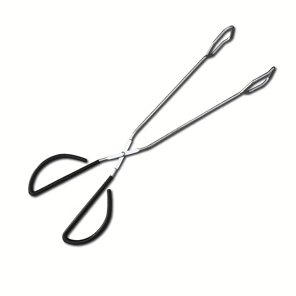 E-shop BBQ Holzkohle Zange, lange und robuste hitzebeständige Grillkohle Zange, Edelstahl Zange zum Grillen, tragbare Zange, Grill Zubehör Werkzeug