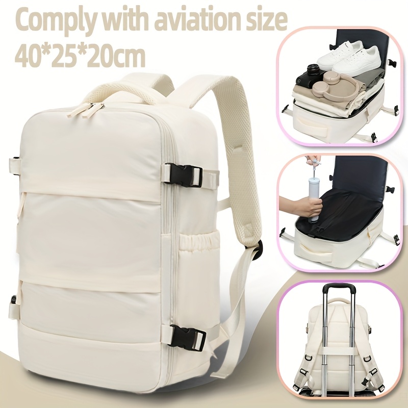 Maleta de viaje con mochila de compresión al vacío mejorada y bomba de aire, bolso de viaje de gran capacidad aprobado para avión 40x25x20 cm, mochila multifuncional de doble hombro, incluye funda de compresión al vacío con bomba, herramienta de almacenamiento que ahorra 50% de espacio, juego de bolsas de vacío con capacidad expandida, ideal para viajes familiares - Imagen 15