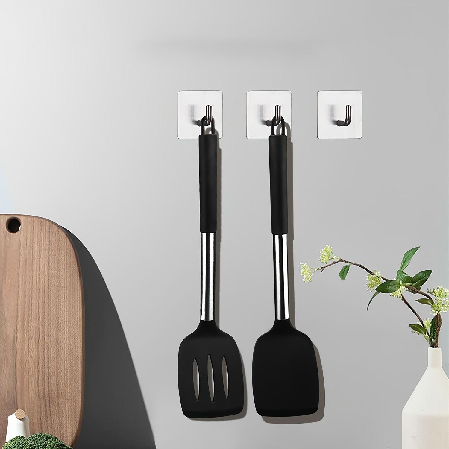 TEMU Silicone Solid Cooking Spatula, Nonstick Spatula, Pancake Spatula, Heat Resistant Large Silicone Spatula, Kitchen Tools, Kitchen Essential