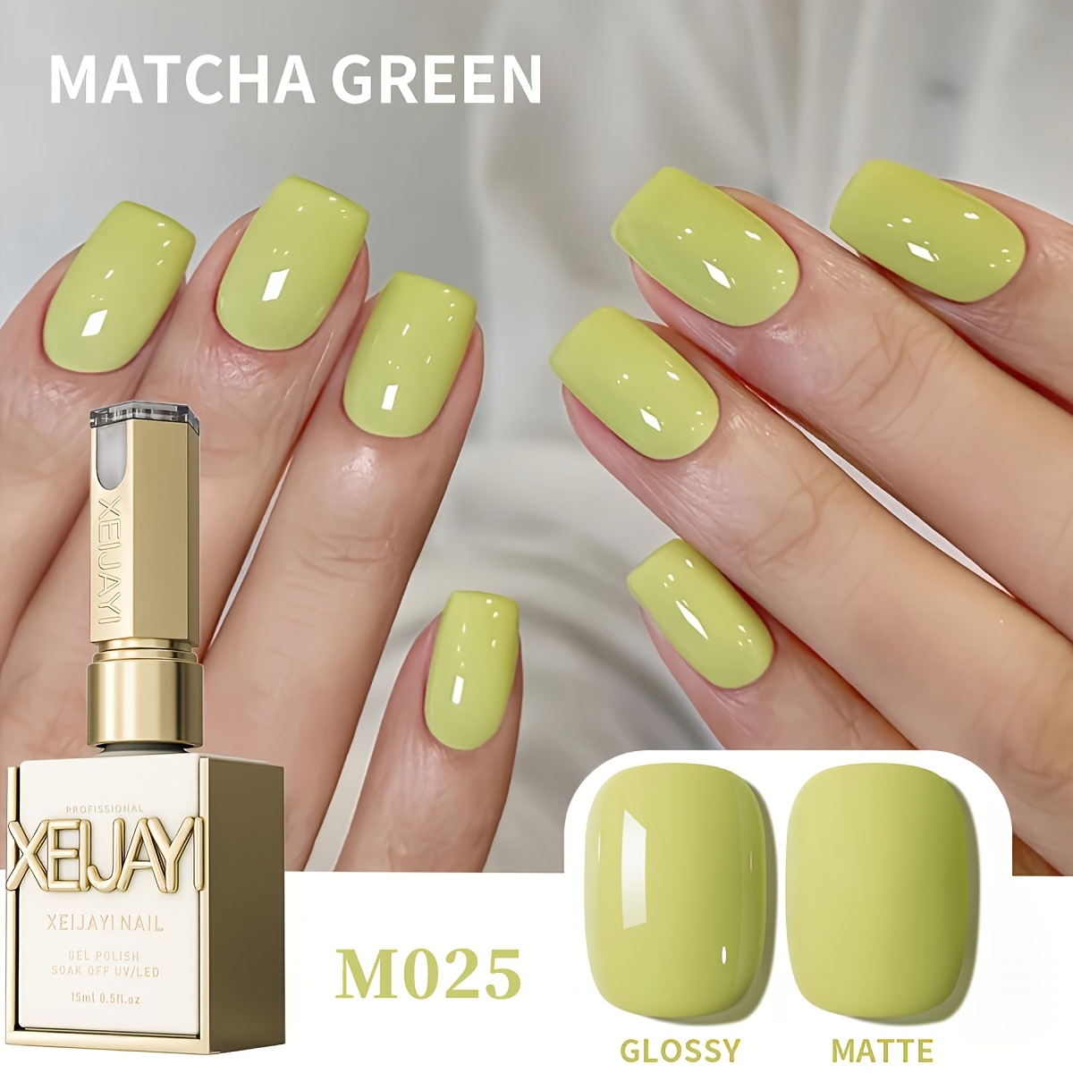 Image of Xeijayi Nail Polish Gel - 15ml /led Semi-permanent Soak-off Gel Polish Suitable For Diy Nail Art, Salon Use, Compatible, Color For /korean Style Nail Trends, No Formula