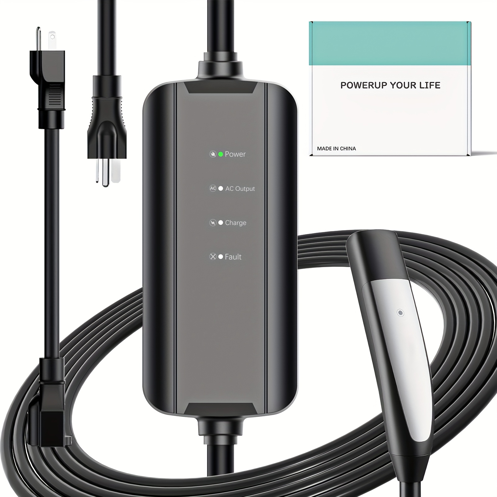 Chargeur Niveau 1 Pour Tesla - EVDANCE 16A 110V-240V Avec Prises NEMA 6-20 & 5-15