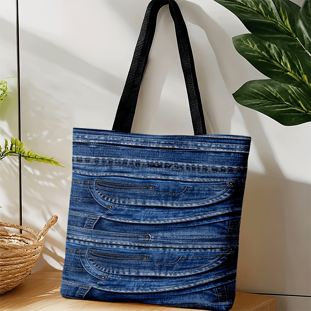 TEMU Men' & Women' Crossbody Bag & Handbag - Unisex Tote With Simulated , Machine Washable Suitable For Daily , Casual Outfits,,, Travel - Shoulder