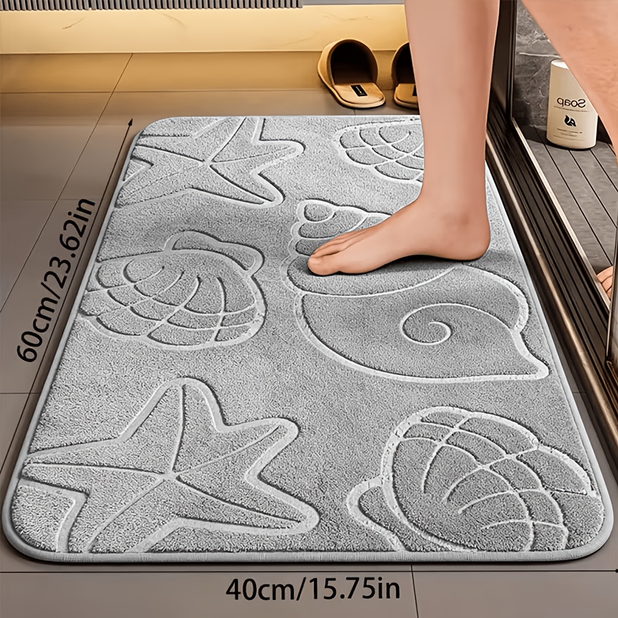 TEMU 1 tapis de bain à séchage rapide en mousse à de , tapis de sol antidérapant et confortable, adapté pour , de bain, à coucher, - , motif de d' de