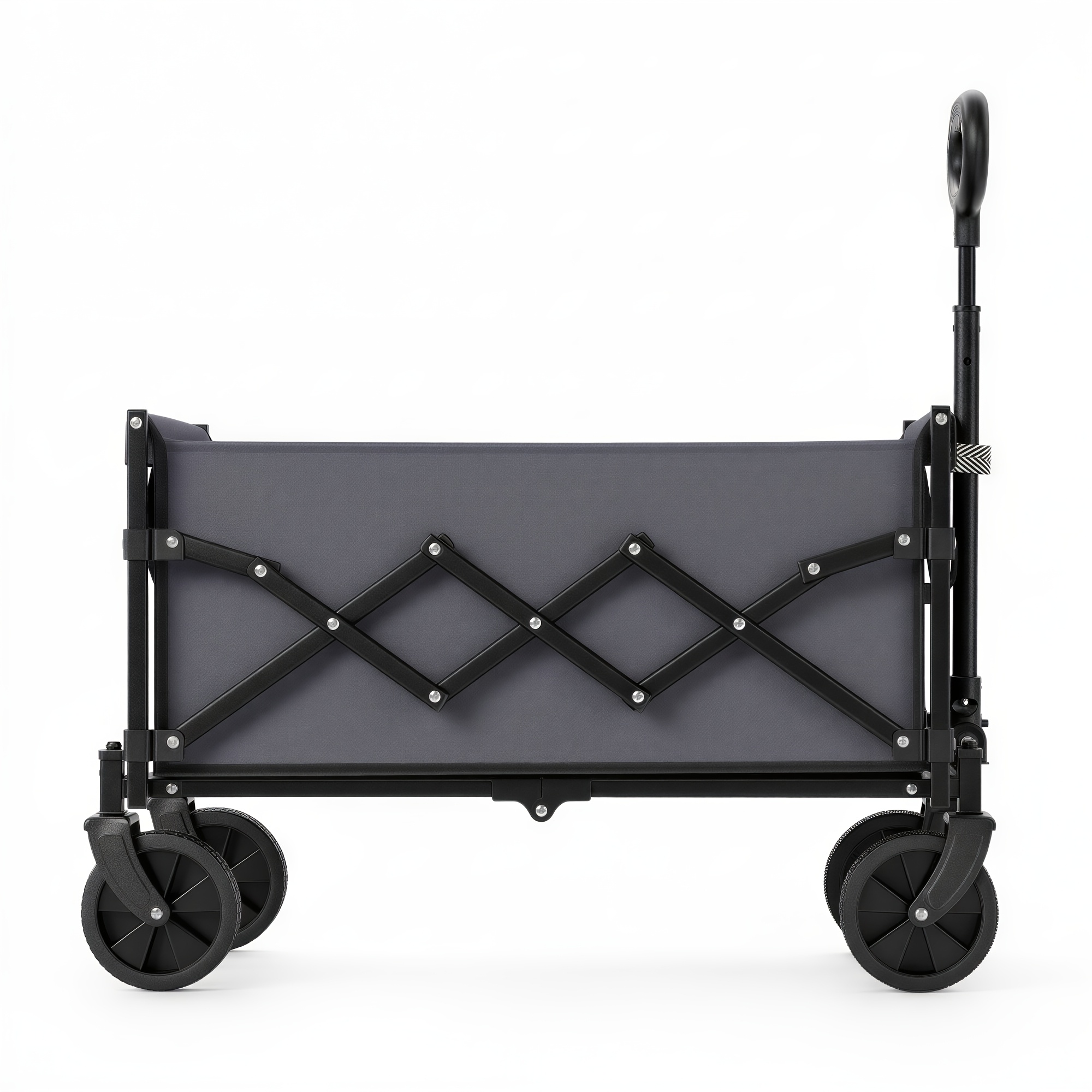 TEMU de utilidad para exteriores, carro de jardín plegable con mango ajustable, 4 ruedas, de resistencia, para camping
