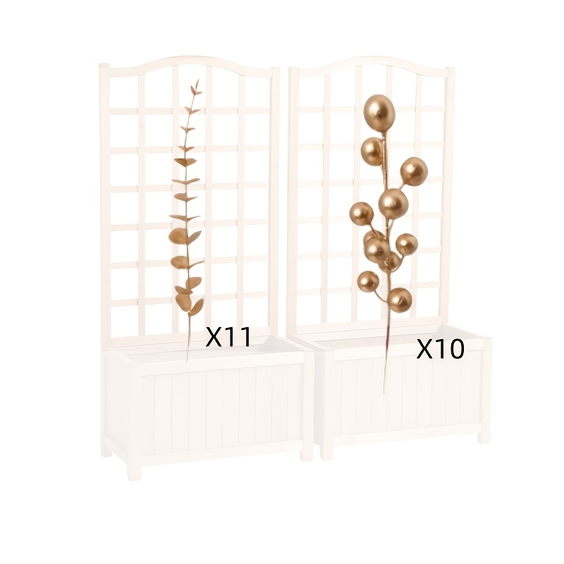 TEMU Light Luxury Golden Artificial Floral 21pcs Set, Wire Stems, Suitable For Living Room Coffee Table, Dining Table, Entryway Cabinet, Bedroom