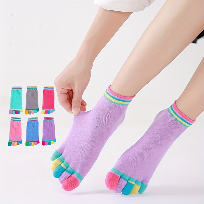 

3pcs Women's - Toe-separating - , , , & Stretchy, Mid- Length