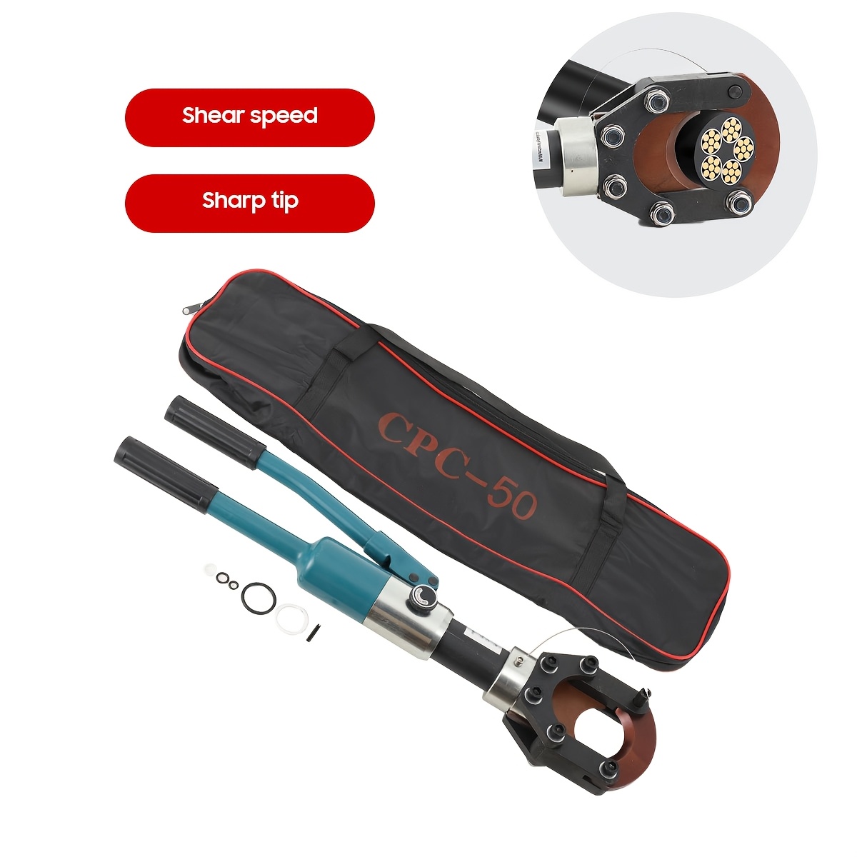 Image of Cutter Hydraulic Cutter Steel Wire Cutter 70kn Cutter For Copper Aluminum Cable, Armoured Cable, , Wire Rope, Steel Strand Wire, Aluminum Wire