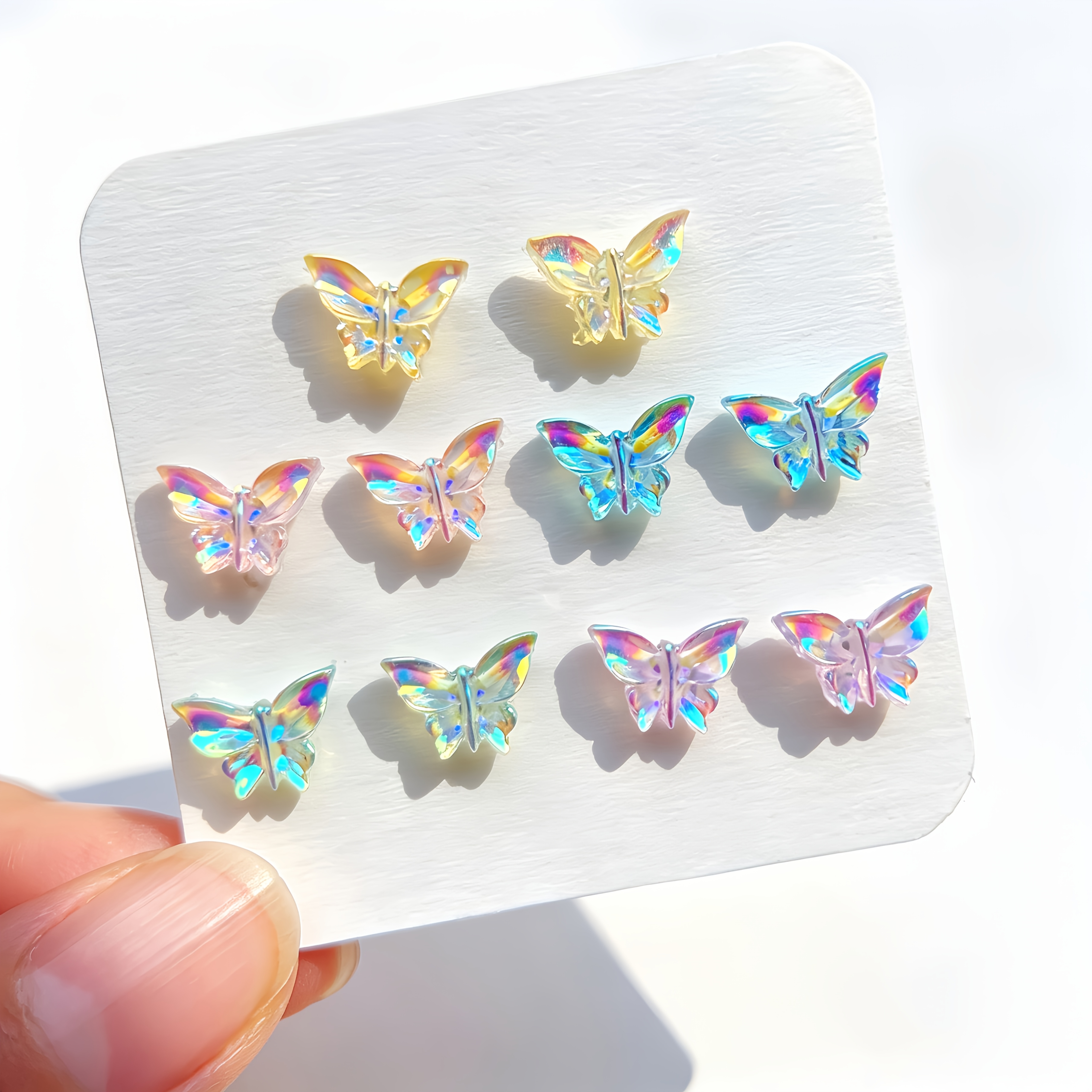 5 Pairs Mini Butterfly Stud Earrings Set for Women