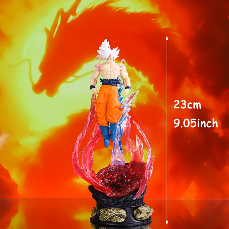 figura ornamental de ultra autónomo de , estatuilla de de con de de energía rosa, base texturizada negra y dorada, adorno decorativo ideal para escritorio, artículo de colección para fans del anime y regalo festivo Detalles del producto 0