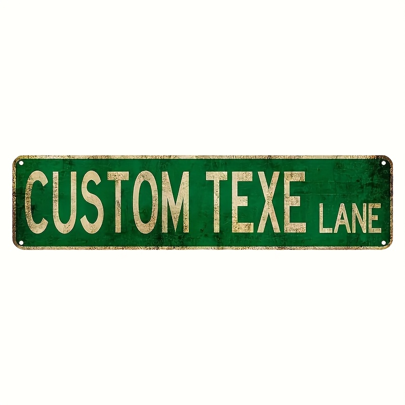 TEMU Personalized Sign – Custom Text Road And Plaque, Suitable For Camping And Outdoor Wall Decor, Uv Printed, Multifunctional Wall Hanging, Plant