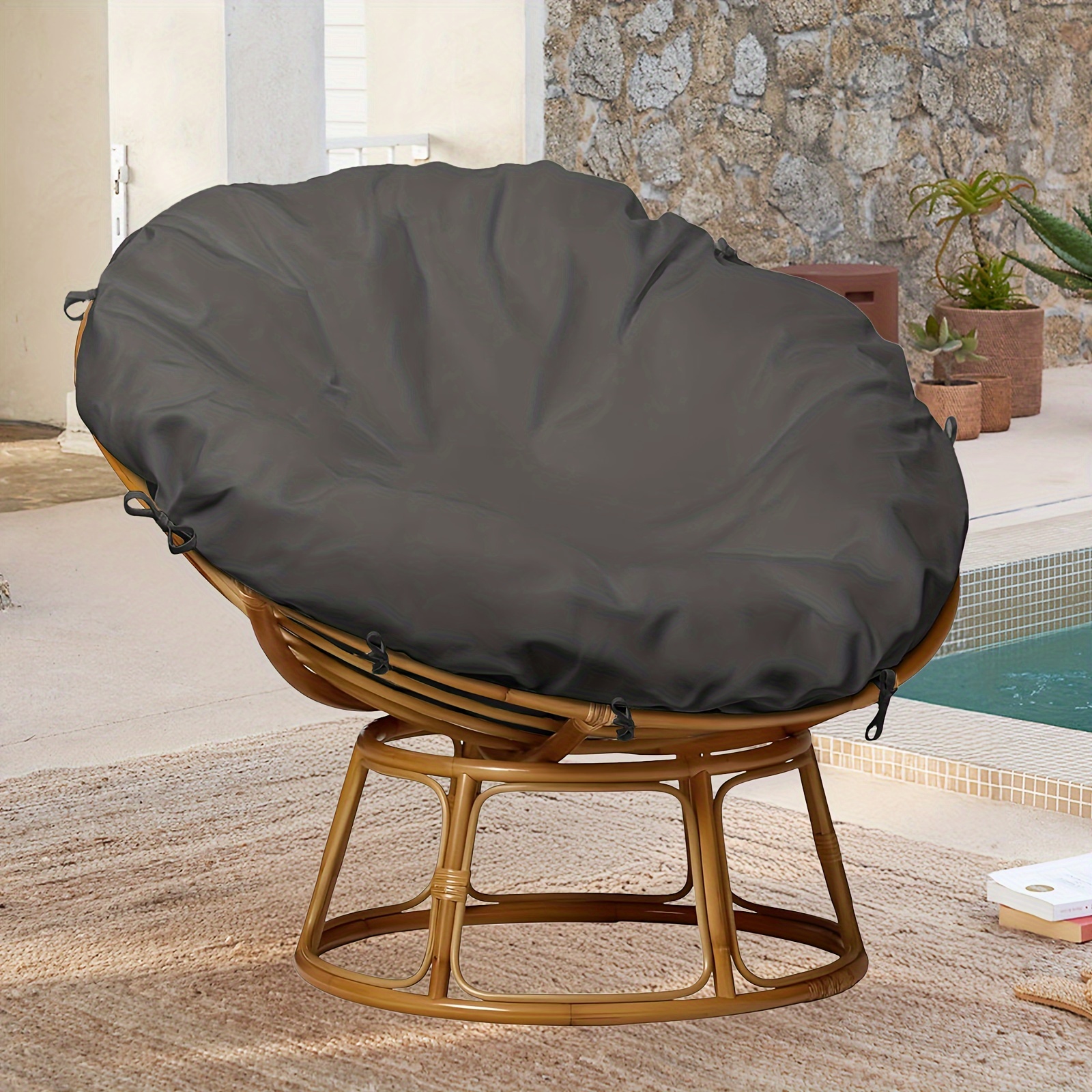 Lowes Blazing Needles Solid Twill Papasan Chair Cushion Blazing