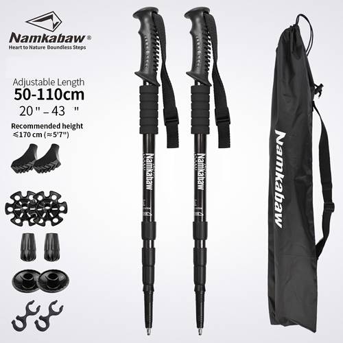 2 aluminum alloy trekking poles durable adjustable trekking poles for men and women essential for outdoor travel and hiking adjustable length 50cm 110cm 20inch 43inch with multi terrain additions and storage bag