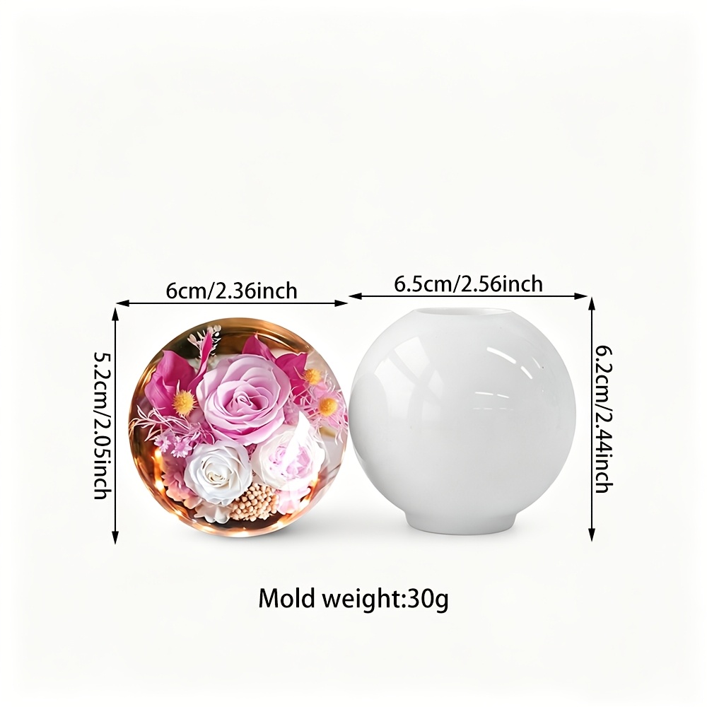 TEMU Epoxy Resin Sphere Mold Suitable For Diy Crafts - Silicone Mold With Starry Sky, Non- For Resin, Wax, Clay, Plaster Casting - For Decorations,
