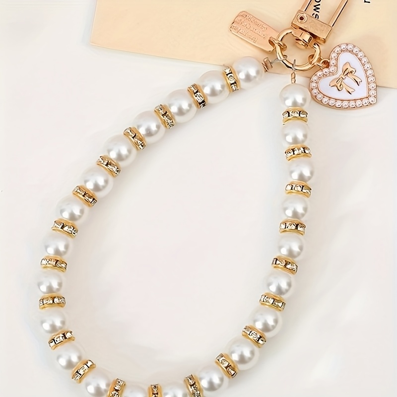 TEMU Laccetto per Cellulare con Stile Light Luxury, Accessorio da Polso Corto, come Regalo per Donne, , Fidanzata, , per Compleanno o San Valentino