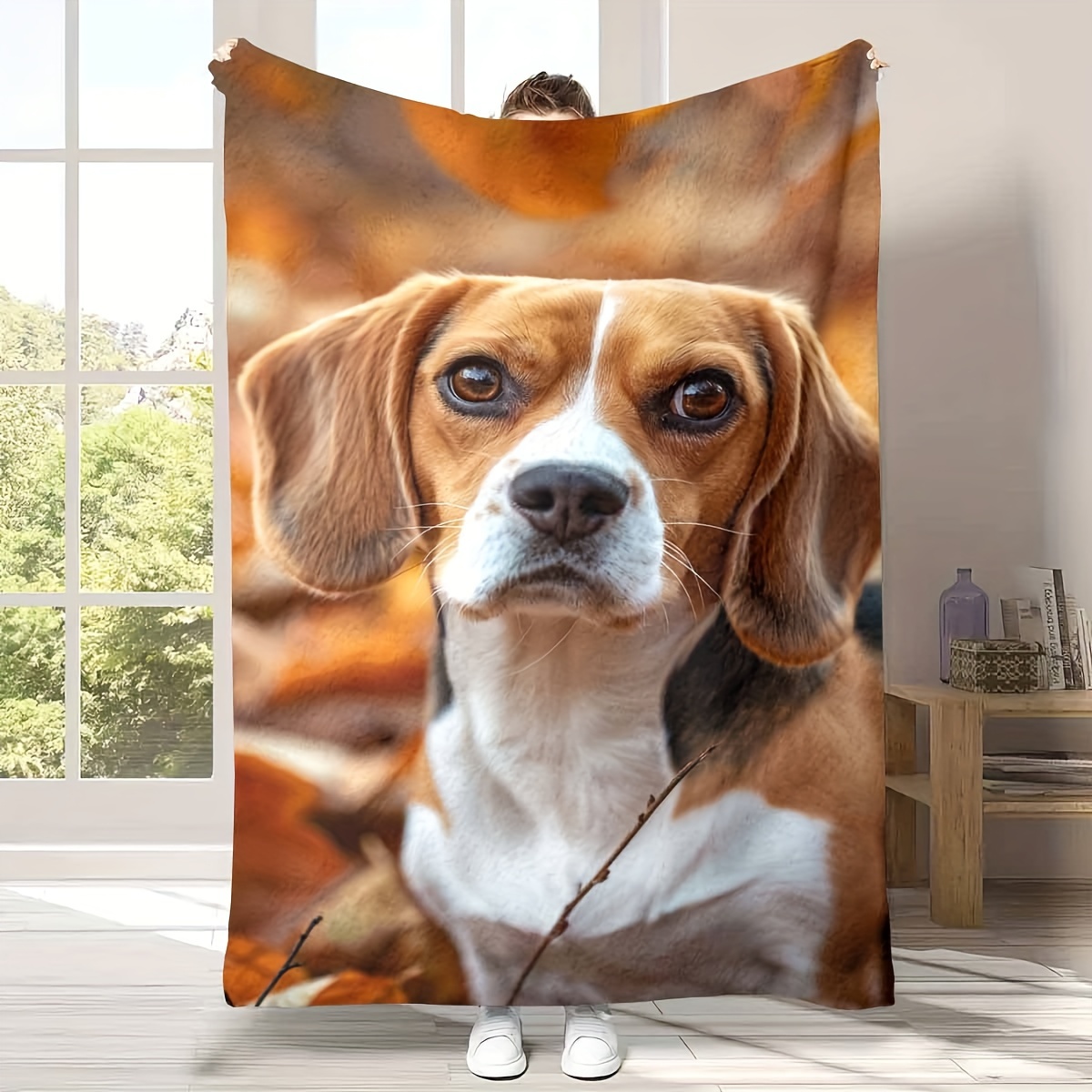 

Dog Flannel Blanket - -, & Stain- For , Bed, And