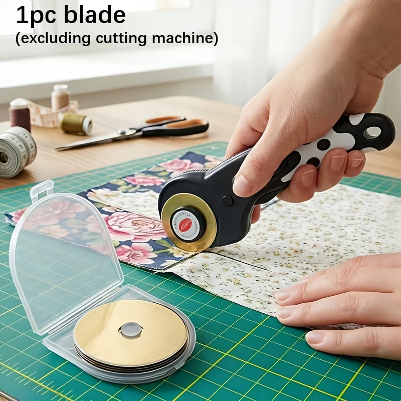 45mm Rotary Cutter Titanium Coated, Universal Circular Cutting Replacement For Fabric, Sewing, Quilting, Leather And Paper, Sharp And Durable