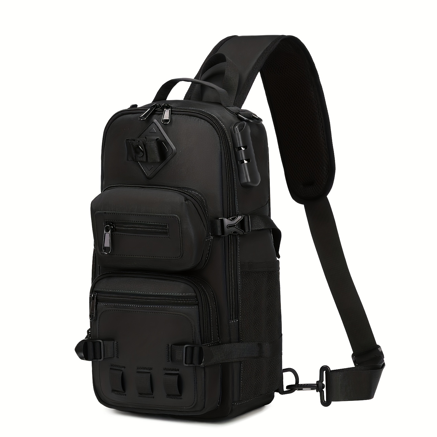 TEMU Bandolera para , bolso cruzado antirrobo de gran capacidad, bandolera portátil para senderismo, bolsillo peitoral con tarjetero, ideal para
