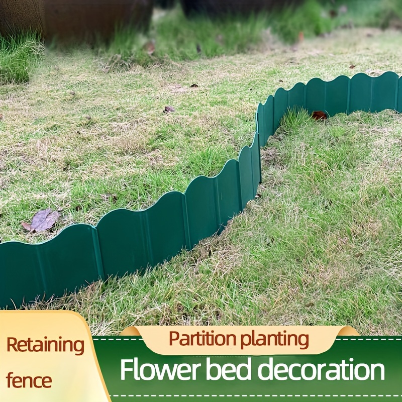 

20-pack Decorative Garden Fencing, Plastic Lawn Edging Barrier, Flexible Flower Bed Border Fence For Landscaping And Vegetable Gardens