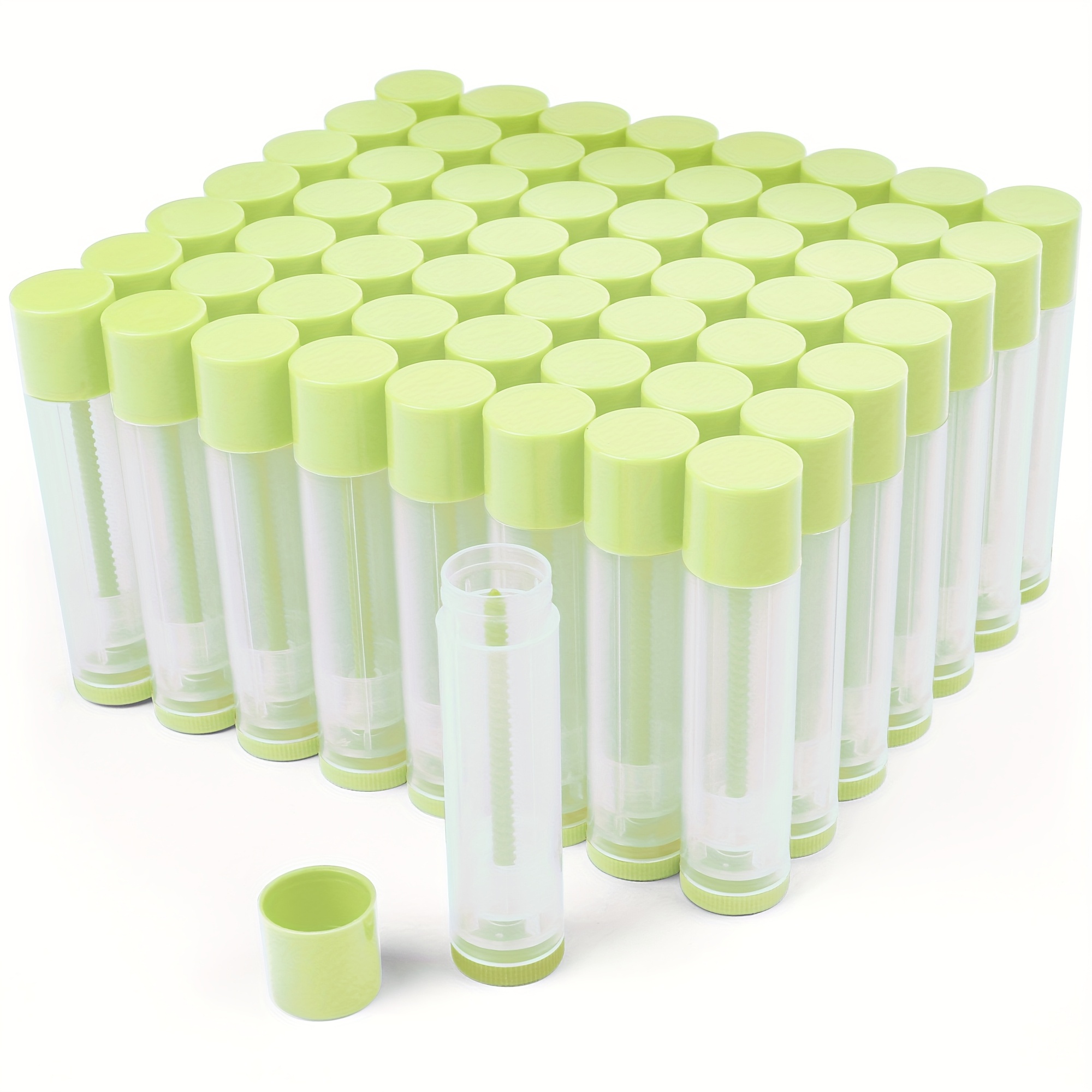 TEMU Lotfancy Empty Lip Balm Containers, 60pcs Of 5.5ml (3/16 Oz), Transparent Lip Balm Tubes With , Reusable