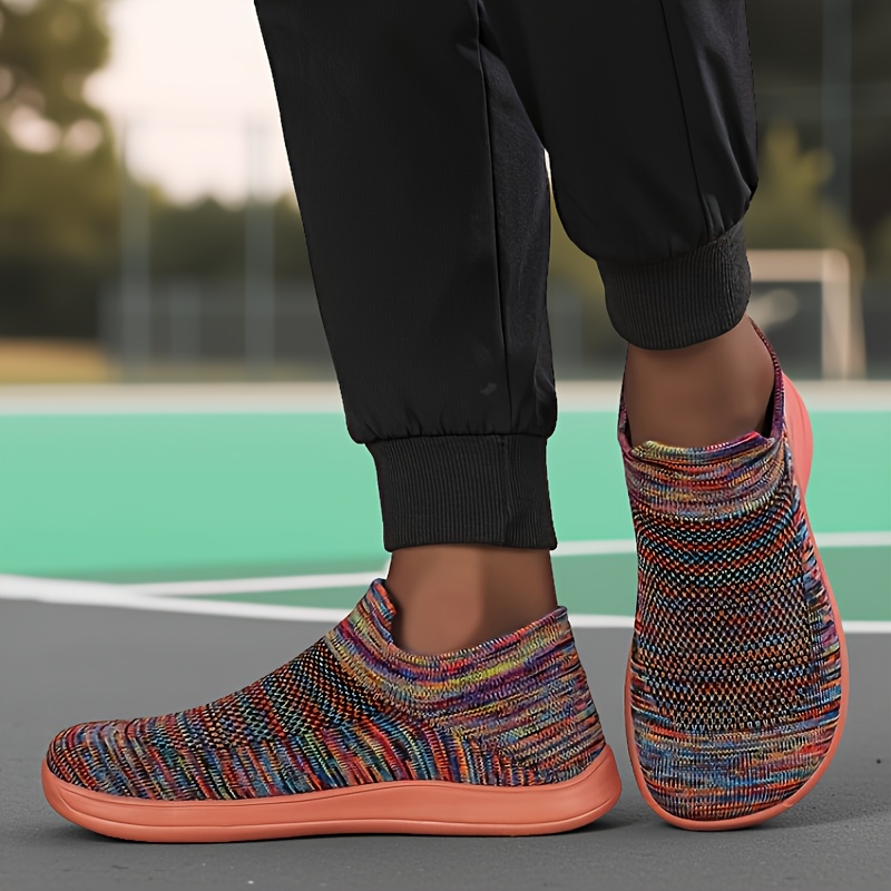 TEMU Men's And Women's Wide Version Casual Sports Foot Fat Widened Breathable Slip-on Fly Woven Barefoot Shoes