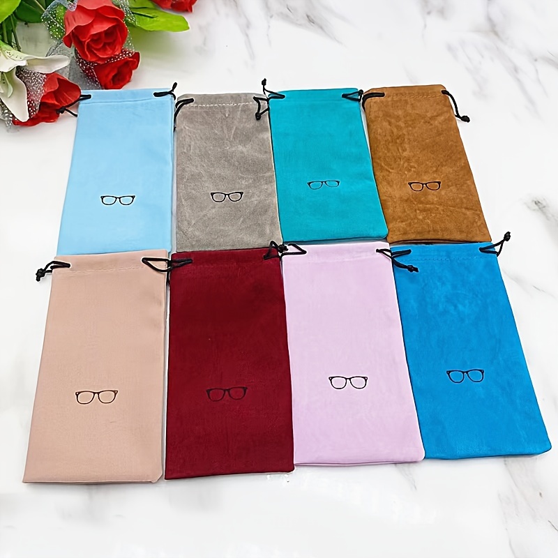 

[customer ] 5pcs/8pcs Glasses Case Glasses Bag Velvet Fashion Glasses Packaging Fresh Bundle Pocket Eye Cloth Bag Storage Bag