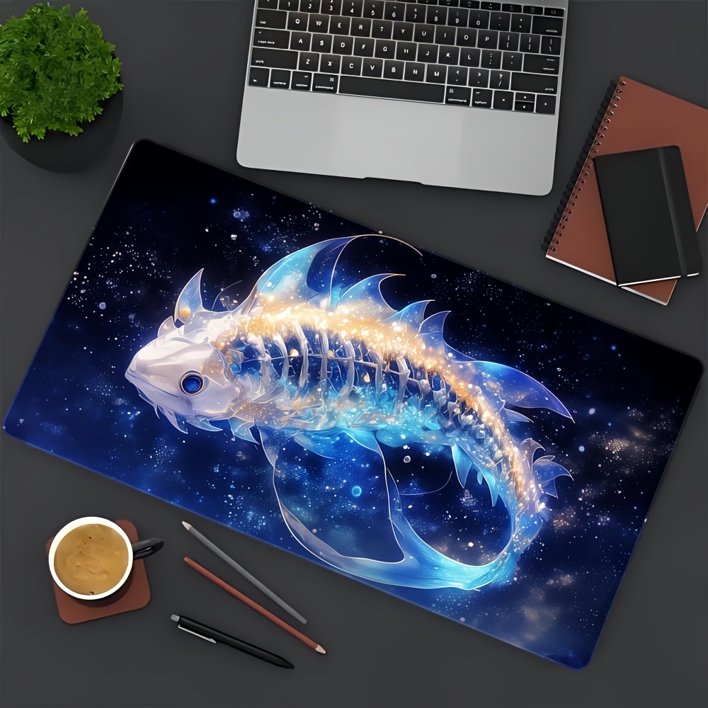 Japanese Koi Fish Gaming Mouse Pad Desk Mat Kawaii Mousepad Mouse Pad, Extra Large Deskmat Cut Laptop Mouse Pads Decor-Colorful Leaves