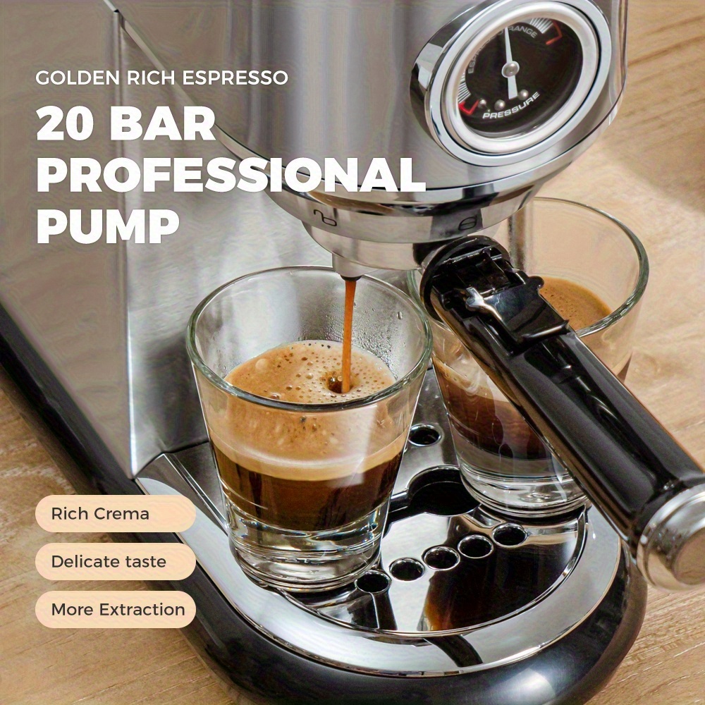 1 stuk CAFELFFEMK-601 espressomachine met melkschuimer, 20 bar extractie